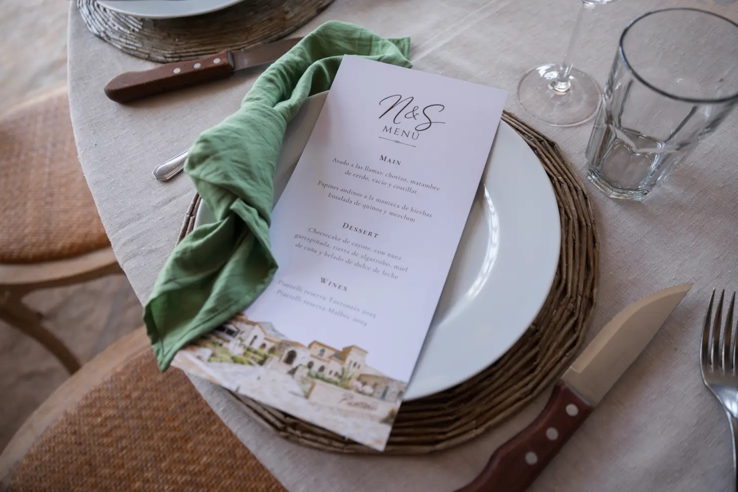 Mesa en la bodega
