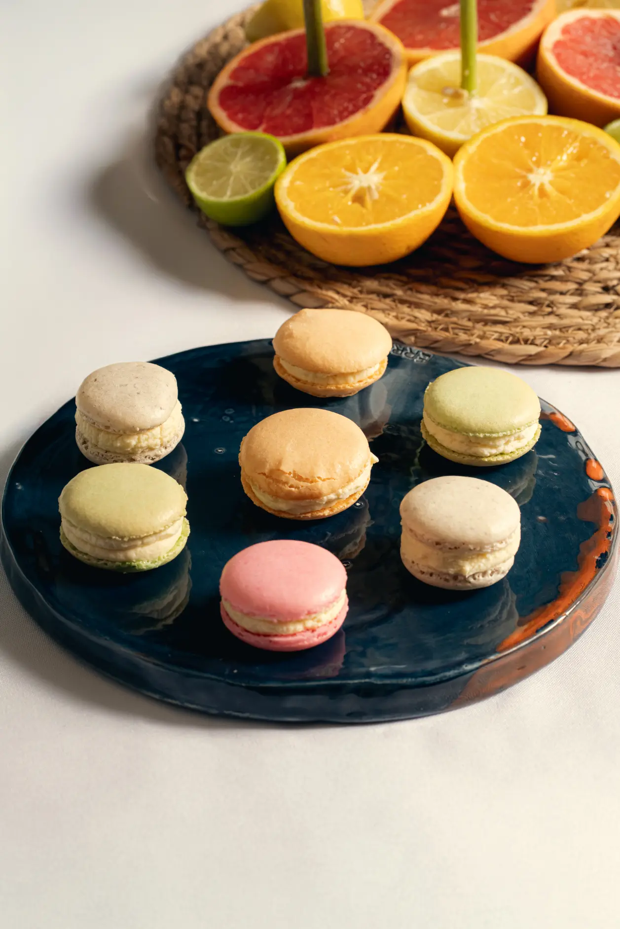 Mesa dulce con macarons catering a domicilio